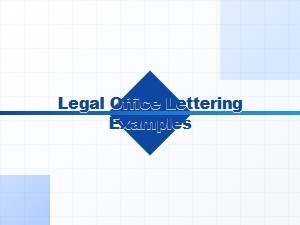 Professional Legal Office Lettering Examples